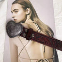 Wide Heart-Engraved Belt image 8