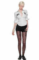 Black and White Vertical Striped Shirt image 9