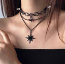 Black Star Pendant Choker Necklace image 2