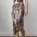 Antique Textured Print Skirt image 2