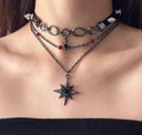 Black Star Pendant Choker Necklace image 3