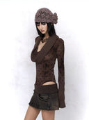 Polka Dot Wool Knit Bodysuit image 6