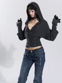 Ruched Flare Jeans