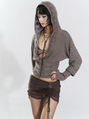 Corset Knit Hoodie