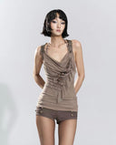 Beaded Drape Halter