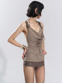 Beaded Drape Halter