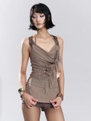 Beaded Drape Halter