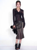 Rivet Lace Skirt