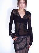 Button Drape Top