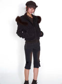 Fur Hood Denim Jacket