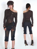 Leather Buckle Knit