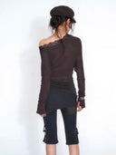 Leather Buckle Knit