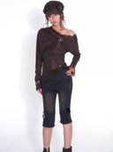 Leather Buckle Knit