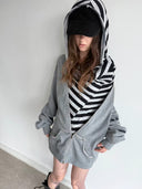 Layer Stripe Hoodie