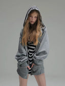 Layer Stripe Hoodie