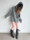 Layer Stripe Hoodie