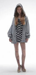 Layer Stripe Hoodie