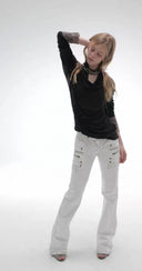 Dirty White Flare Jeans