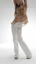 Dirty White Flare Jeans