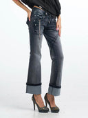 Zip Split Flare Jeans