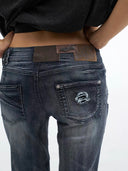 Zip Split Flare Jeans