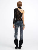 Zip Split Flare Jeans