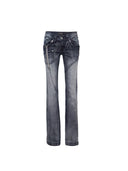 Zip Split Flare Jeans