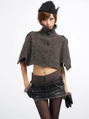 Double Waist Denim Skirt