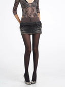 Double Waist Denim Skirt