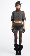 Double Waist Denim Skirt