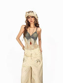 Denim Corset Lace Underlight Top image 4