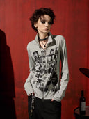 Pistol Rock Band Print Zip Hoodie image 2