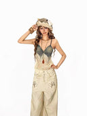 Denim Corset Lace Underlight Top image 3