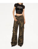 Leopard Print Wide-Leg Cargo Pants image 5