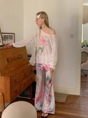 Tropical Print Sheer Cover-Up image 1