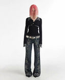 Gemstone Pattern Printed Bell-Bottoms image 14