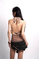 Brushed Print Halter Neck Top image 2