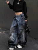 Reversed Waistband Wide-Leg Jeans image 5