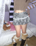 Lace-print Pleated Skirt image 4