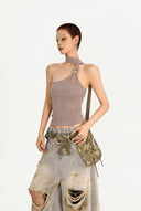 O-Ring Twist Halter Top image 9
