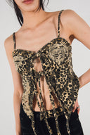 Leopard Print Tie-Front Top image 0