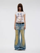 Lace-trimmed Short Sleeve T-shirt image 1