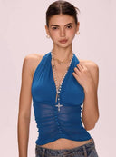 Halter Neck Backless Tank Top image 0