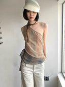 Convertible Draped Plaid image 3