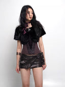 Micro Mini Leather Skort image 6