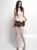 Micro Mini Leather Skort image 2
