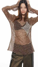 Open-Knit Starry Sweatshirt image 8