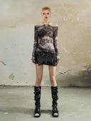 Letter Print Off-Shoulder Top image 7