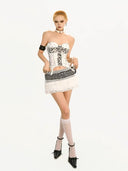 Crisscross Faux Fur Leopard Bodice image 5