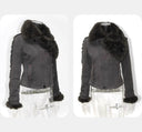 Embroidered Fur-trimmed Suit Set image 4